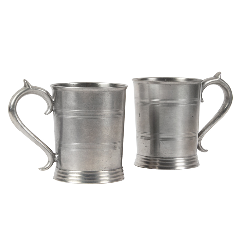 2 Handled Mugs With Stepped Bases