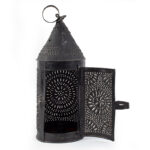 1562-4_2_Lantern,-Pierced-Tin,-Old-Black-Paint