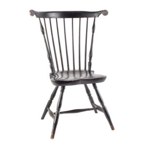 Fan Back Windsor Side Chair, Carved Crest Rail Ears Inventory Thumbnail