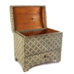 290-126_4_Trunk,-Wallpaper-Covered,-Leather-Hinges