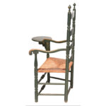 843-625_4_Rare-New-England-Green-Painted-Slat-Back-Armchair-with-Rotating-Drinking-Arm