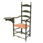843-625_5_Rare-New-England-Green-Painted-Slat-Back-Armchair-with-Rotating-Drinking-Arm