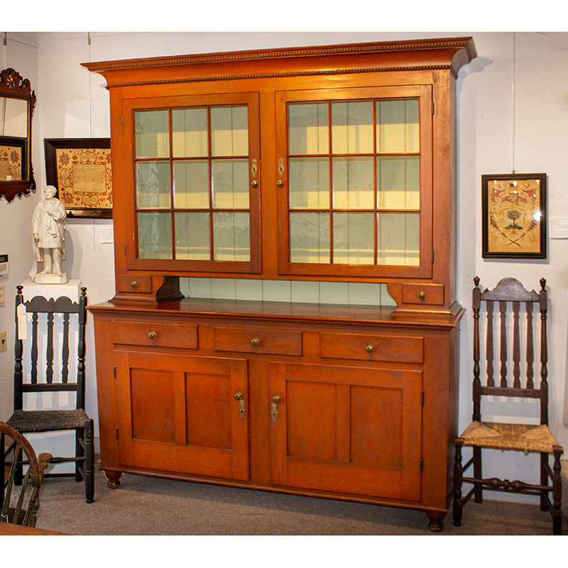 An Outstanding Two Part Pennsylvania Dutch Cupboard