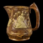 1431-27_1_Redware Pitcher, Scroddleware, US Great Seal