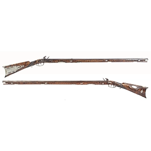 Pennsylvania Long Rifle, Kentucky Rifle, Curly Maple, Silver Mounted Inventory Thumbnail