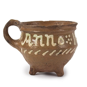 Dutch Slipware Cookpot, Named and Dated Inventory Thumbnail