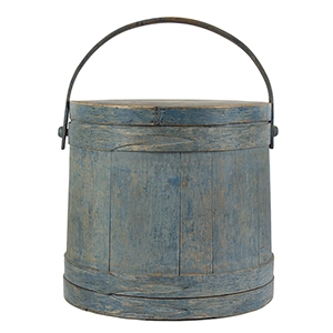 A Large Firkin in Original Blue Paint, Buttonhole Laps Inventory Thumbnail