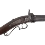 308-677_4_Hudson River Valley Swivel Breech Rifle, Three Barrel, Curly Maple Stock