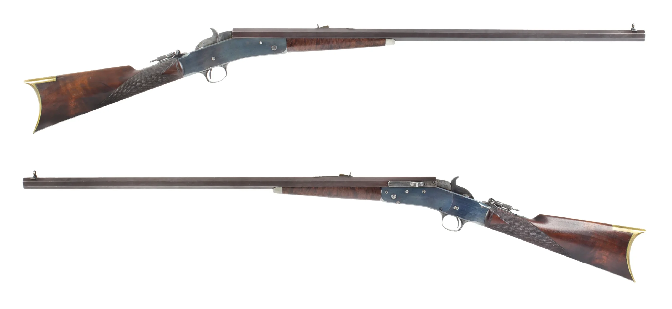 Single Shot Falling Block Rifle, Theodore Bartley, Very Fine & Lyman Sight