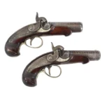 308-701_2_Cased Pair of JE Evans Derringers