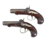 308-701_3_Cased Pair of JE Evans Derringers