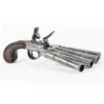 308-715_1_Four Barrel Duckfoot Pistol, Barbar of London, Used for Crowd Control