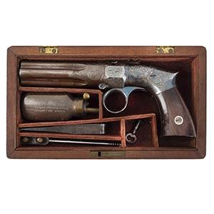 Cased Robbins & Lawrence Small Frame Pepperbox Pistol, Serial Number 2472 Inventory Thumbnail