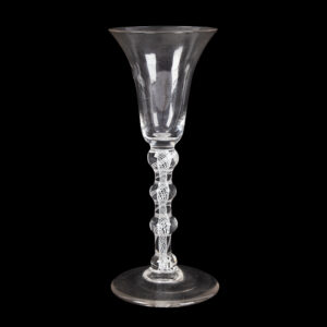 A Fine and Extremely Rare Four Knop Air Twist Georgian Wine Glass Inventory Thumbnail