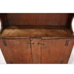 843-621_7_Fine Early American Pewter Cupboard in Old Red Wash, Ex. Henry Ford