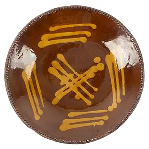 Slip Decorated Redware Plate Made in Southeastern Pennsylvania Inventory Thumbnail
