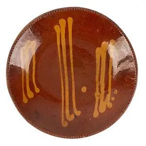 Slip Decorated Redware Plate Made in Southeastern Pennsylvania Inventory Thumbnail