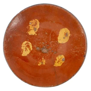 19th Century Slip Decorated Redware Plate Likely from Pennsylvania Inventory Thumbnail