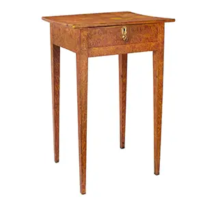 Putty-Painted Worktable with Drawer Inventory Thumbnail