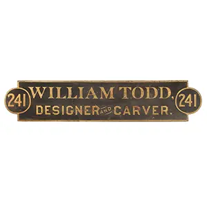 Trade Sign – WILLIAM TODD – DESIGNER and CAVER Inventory Thumbnail