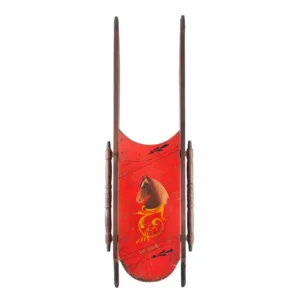 Paint Decorated Child’s Wood and Iron Sled Featuring a Painted Horse Inventory Thumbnail