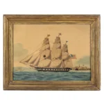 532-201_1_Watercolor Masted Ship, American