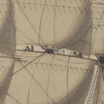 532-201_6_Watercolor Masted Ship, American