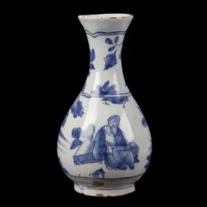 English 17th Century Bottle Vase, Chinoiserie Decoration Inventory Thumbnail