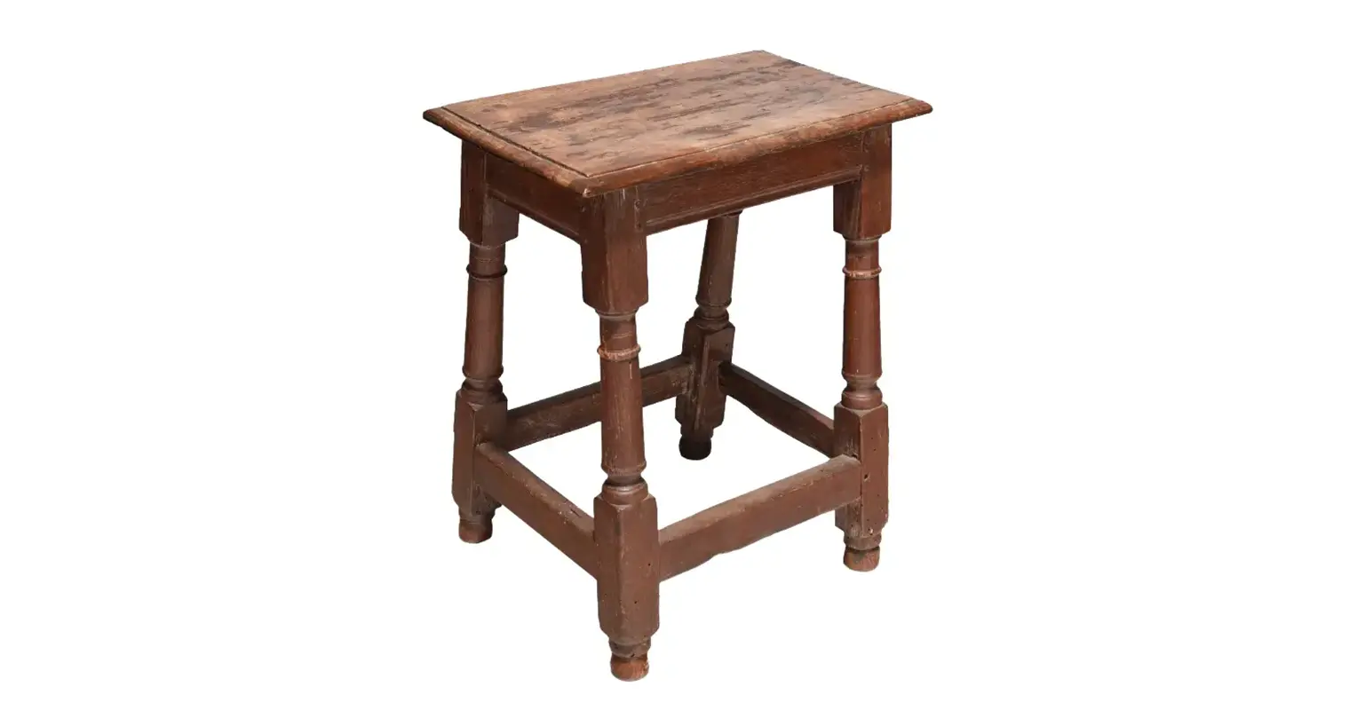A Rare Seventeenth Century American Joint Stool