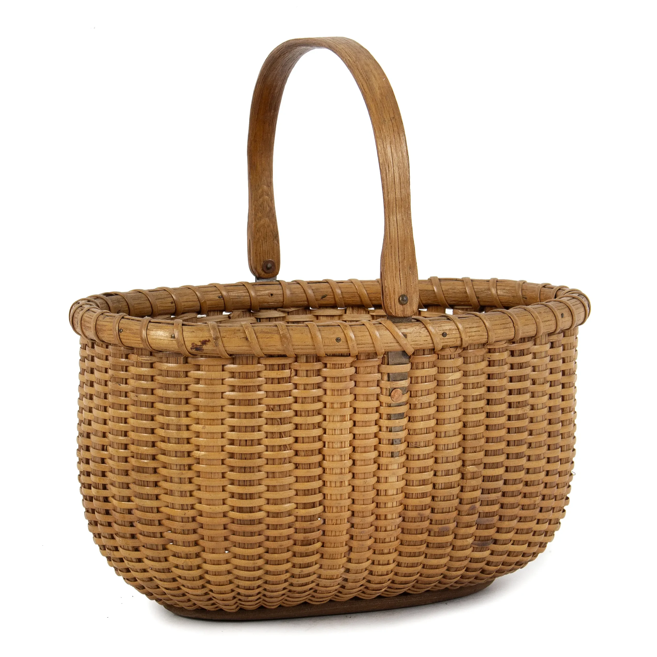 Swing Handle Nantucket Lightship Basket by Ferdinant Sylvaro (1868-1952)
