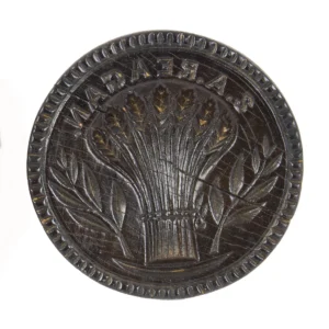 A Rare Named Butter Print / S.A. Reagan / Sheaf of Wheat & Sprigs Inventory Thumbnail