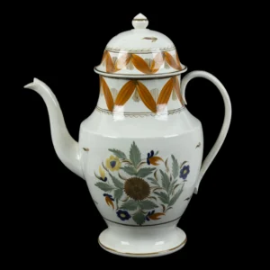 A Large Staffordshire Pearlware Coffeepot – Featuring a Prattware Aesthetic Inventory Thumbnail