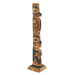 Totem Pole Attributed to Charles Bennett Sr., Tlingit, Model Totem Pole Inventory Thumbnail