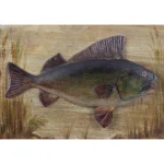 346-88_2_Wooden Fish Plaque