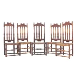 1256-152_1_Banister-Back-Side-Chairs,-Five