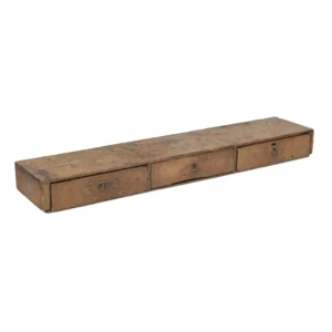 Antique Storage Drawers, A Country Horizontal Case of Drawers in Salmon Paint Inventory Thumbnail