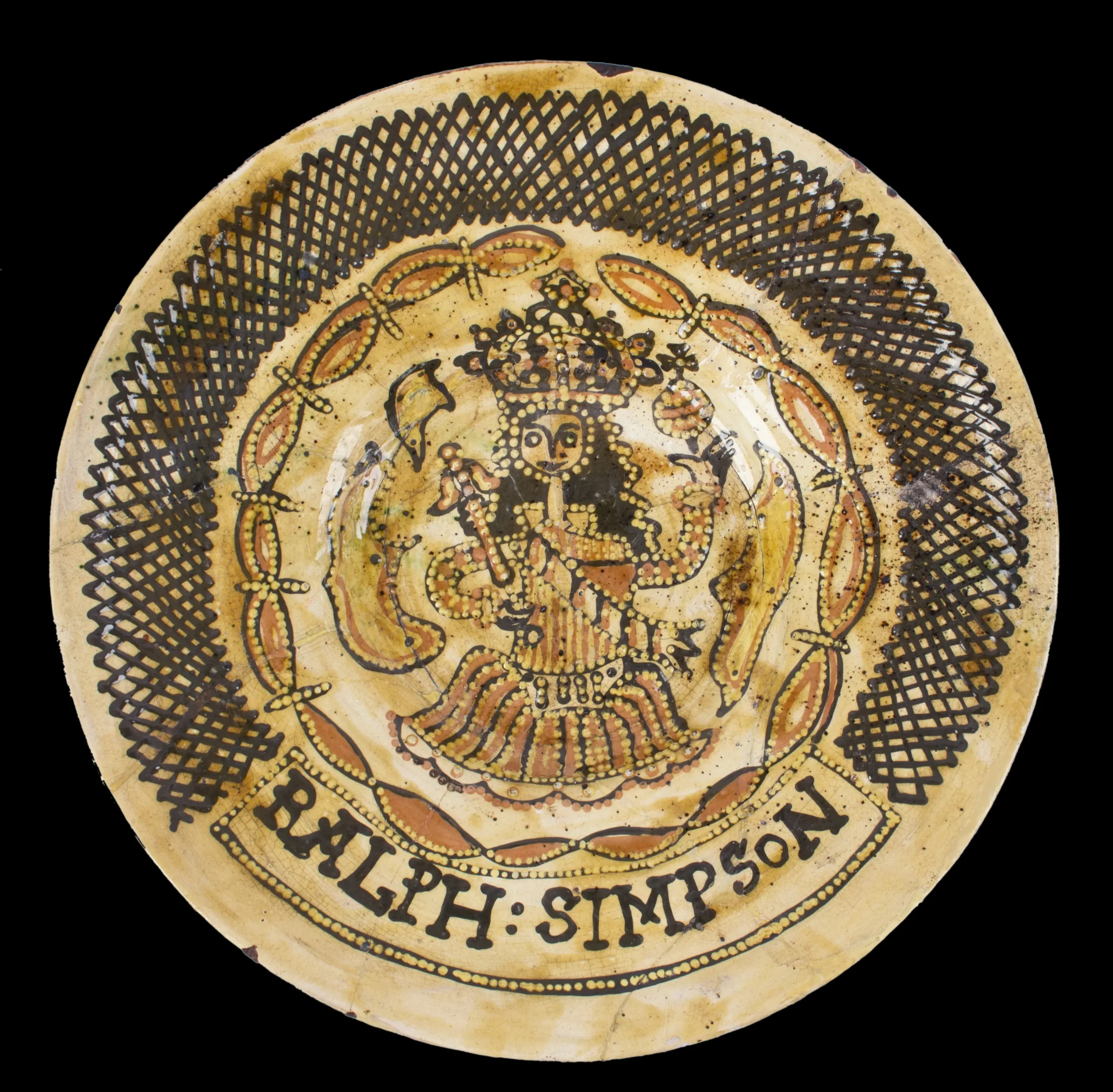 Ralph Simpson Staffordshire Royal Charger, Portrait of King William lll