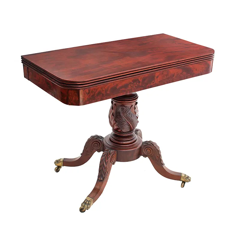 Federal Games Table Attributed to Timothy Hunt, Boston, Classical Revival