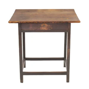 Stretcher Base Table in Original Surface, Single Drawer Inventory Thumbnail