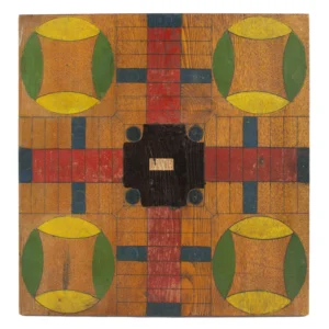 Painted Gameboard, Parcheesi Board Inventory Thumbnail