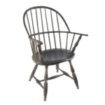 1563-4_1_Sackback Windsor Armchair, Black over Green, RI