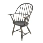 1563-4_2_Sackback Windsor Armchair, Black over Green, RI