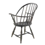 1563-4_3_Sackback Windsor Armchair, Black over Green, RI