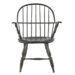 1563-4_4_Sackback Windsor Armchair, Black over Green, RI