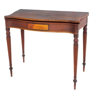 Fine Inlaid Boston Card Table, Sheraton, Seymour School Games Table Inventory Thumbnail