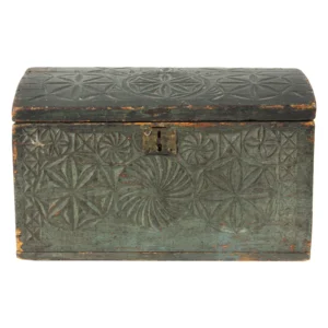 Carved and Painted Storage Document Box, New England Inventory Thumbnail