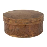 879-241_1_Round Wooden Box, Hearts & Initials
