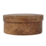 879-241_4_Round Wooden Box, Hearts & Initials