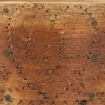 879-241_6_Round Wooden Box, Hearts & Initials