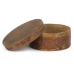 879-241_7_Round Wooden Box, Hearts & Initials